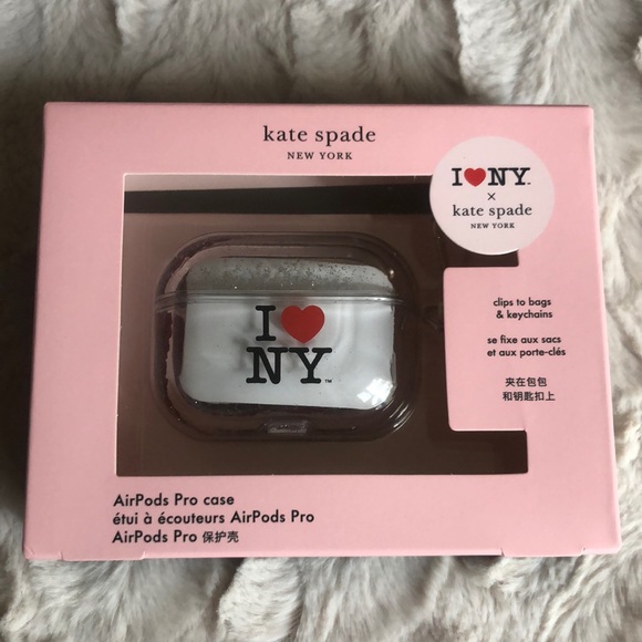 NWT Kate Spade I ❤️ New York Liquid Glitter AirPods Pro Case - Picture 6 of 10